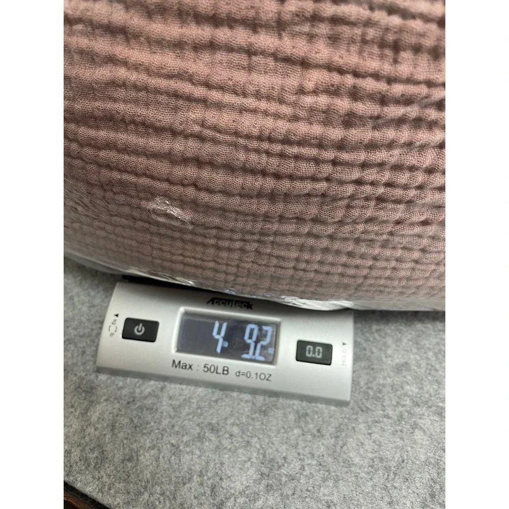 QUINCE Organic Cotton Gauze Twin Duvet Cover + Only One Sham Mauve Pink